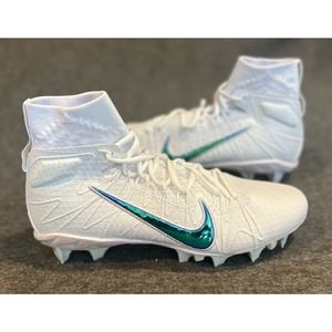 Size 11.5 - Nike Men's Alpha Huarache 7 Elite Premium Mid White Pearl